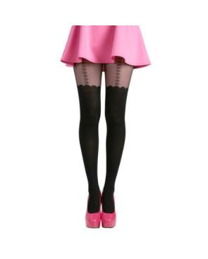 Collant Pamela Mann porte Jaretelle petits noeuds