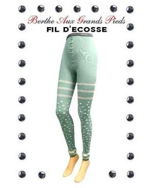 Leggings Pois et Rayures lurex en fil d'ecosse