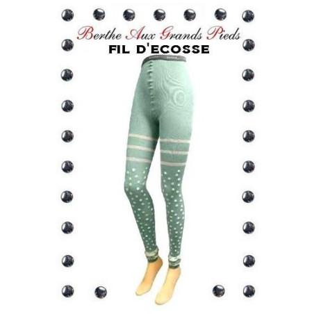 Leggings Pois et Rayures lurex en fil d'ecosse