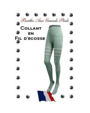 Collant Pois et rayures Argenté