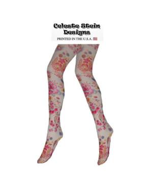 Collant Celeste Stein imprimé fleurs de printemps