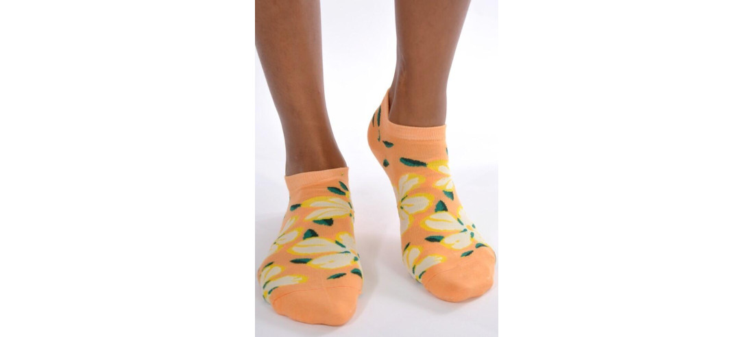 Socquettes Pêches Fleuries