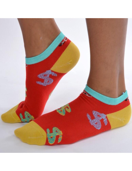 Socquettes rouges Dollars