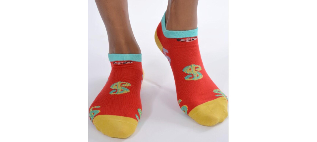 Socquettes rouges Dollars