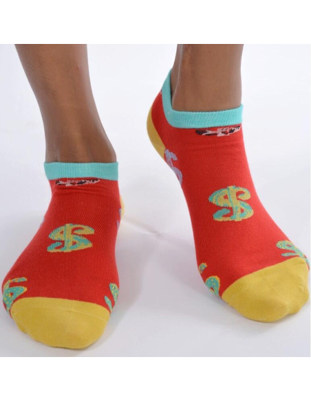 Socquettes rouges Dollars