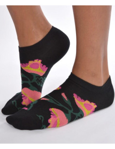 Socquettes Noires Orchidées 2