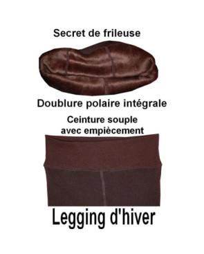  Caleçon doublé Polaire marron