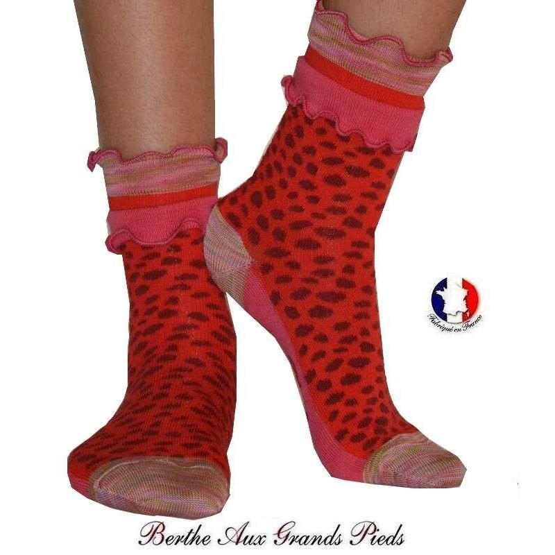  Chaussettes léopard Frou frou Berthe aux grands pieds