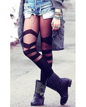  Collant Cuissarde Laçage v strap Pamela Mann