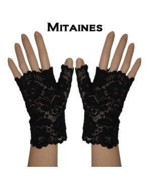 Mitaines en dentelle résille