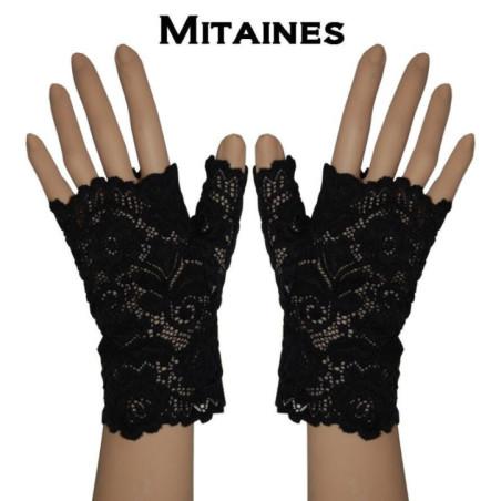 Mitaines en dentelle résille