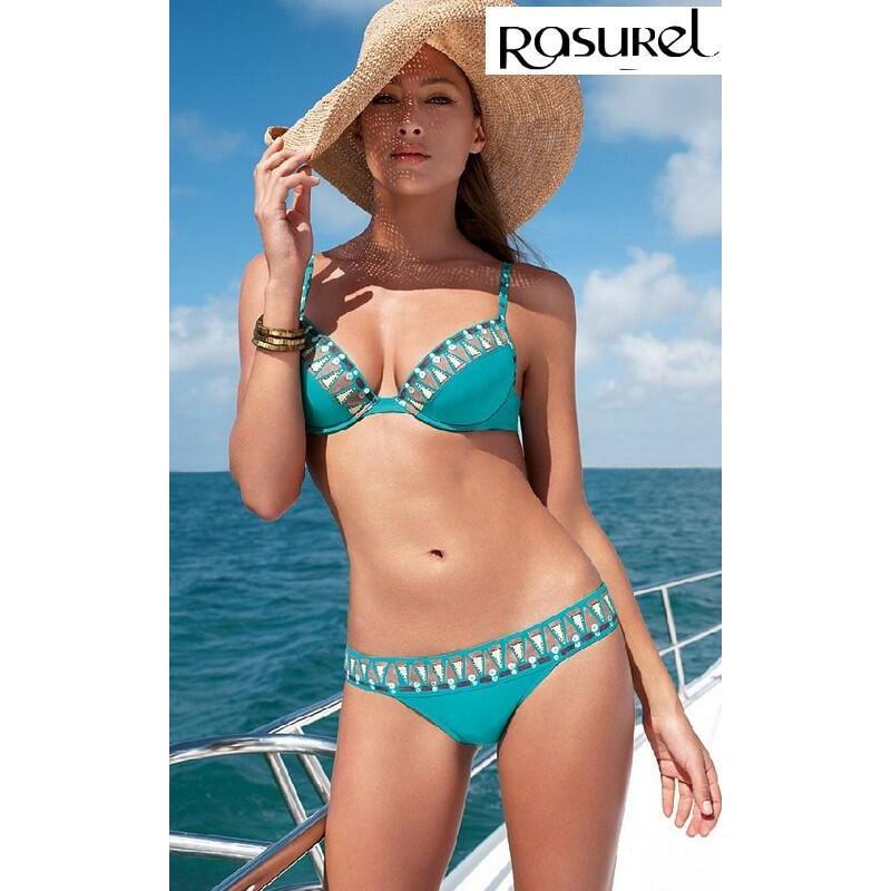 Maillot Balconnet Rasurel colliers abstraits