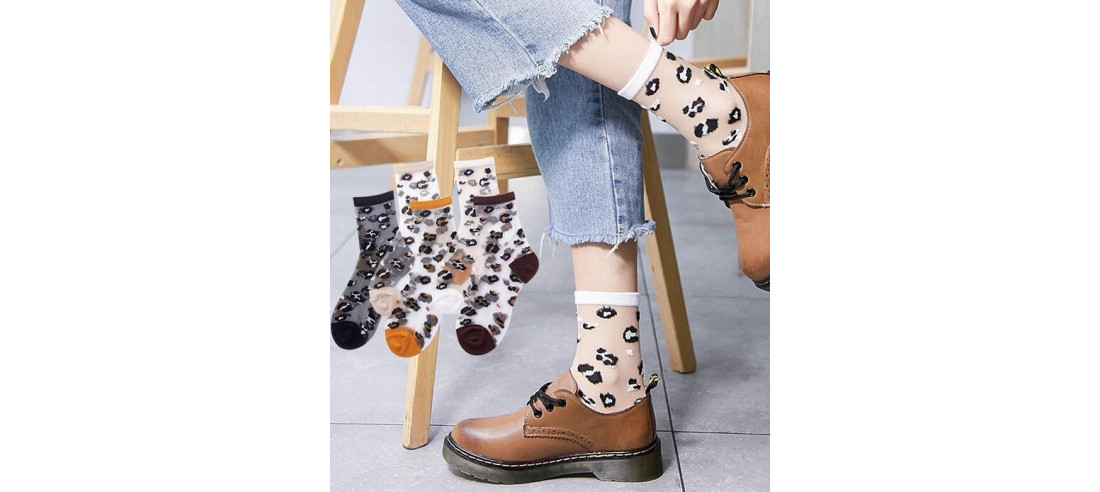 Chaussettes Leopard transparentes