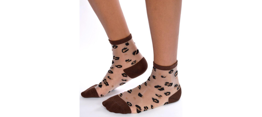 Chaussettes Leopard transparentes