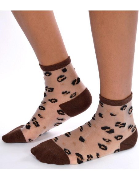 Chaussettes Leopard transparentes