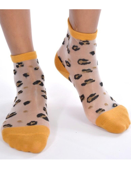 Chaussettes Leopard transparentes