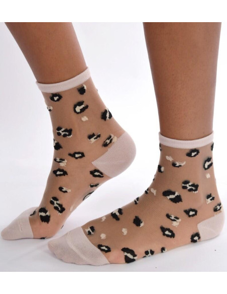 Chaussettes Leopard transparentes