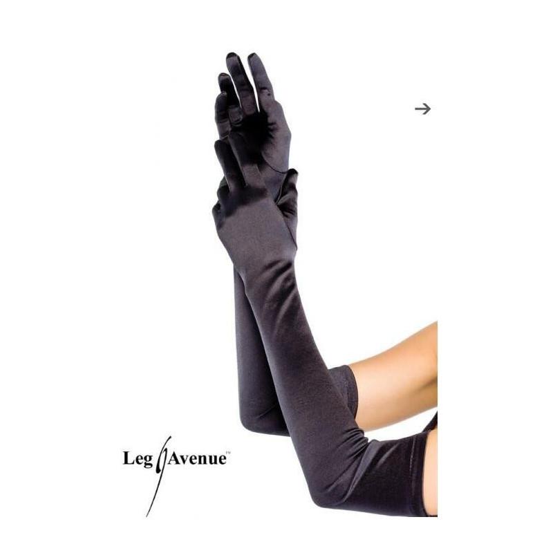 Gants longs en satin