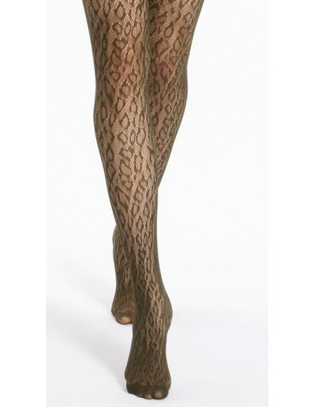 Collant Résille Animal vert Le Bourget Bianca