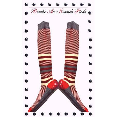 Chaussons Berthe Long Rayures