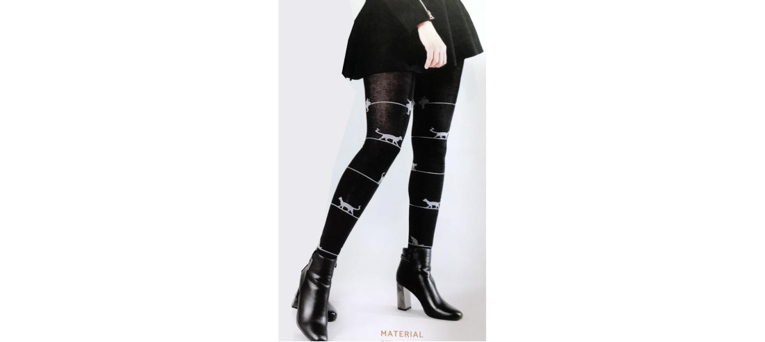 Cronert Collant rigolo Collant Cronert Chat perché noir