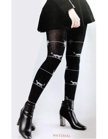 Cronert Collant rigolo Collant Cronert Chat perché noir