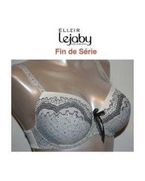 Soutien Gorge Elixir Lejaby blanc imprimé dentelle noir