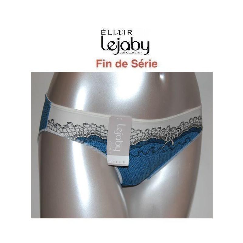 Slip Elixir Bleu Imprimé dentelle
