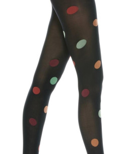 collant opaque à pois de couleurs 2