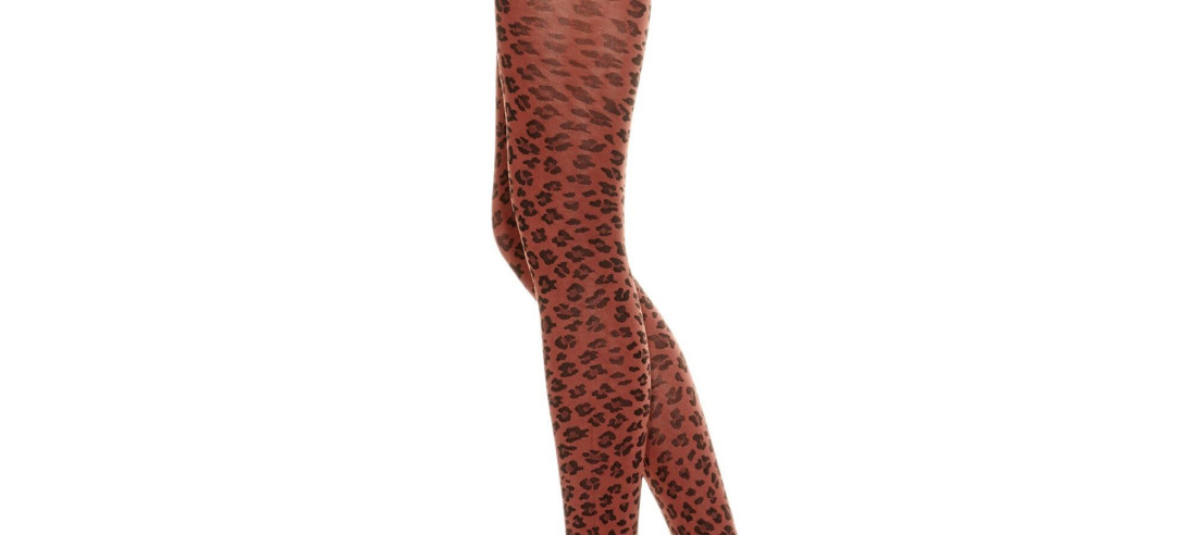 collant opaque imprimé léopard