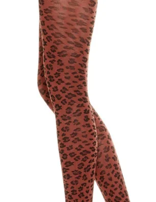 collant opaque imprimé léopard