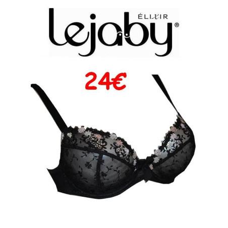  Soutien Gorge Lejaby Elixir Dentelle noire fleurs