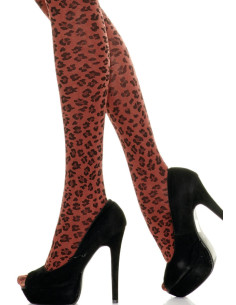 Voilà Femme Mi bas opaque tendance léopard