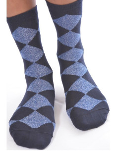 Chaussettes arlequin lurex jeans