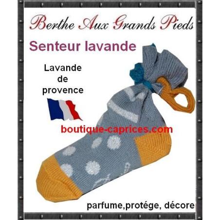 Chaussette lavande Pois rayures