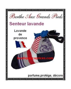 chaussette lavande fines rayures