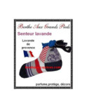 chaussette lavande fines rayures