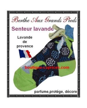 Chaussette lavande flocons de pois
