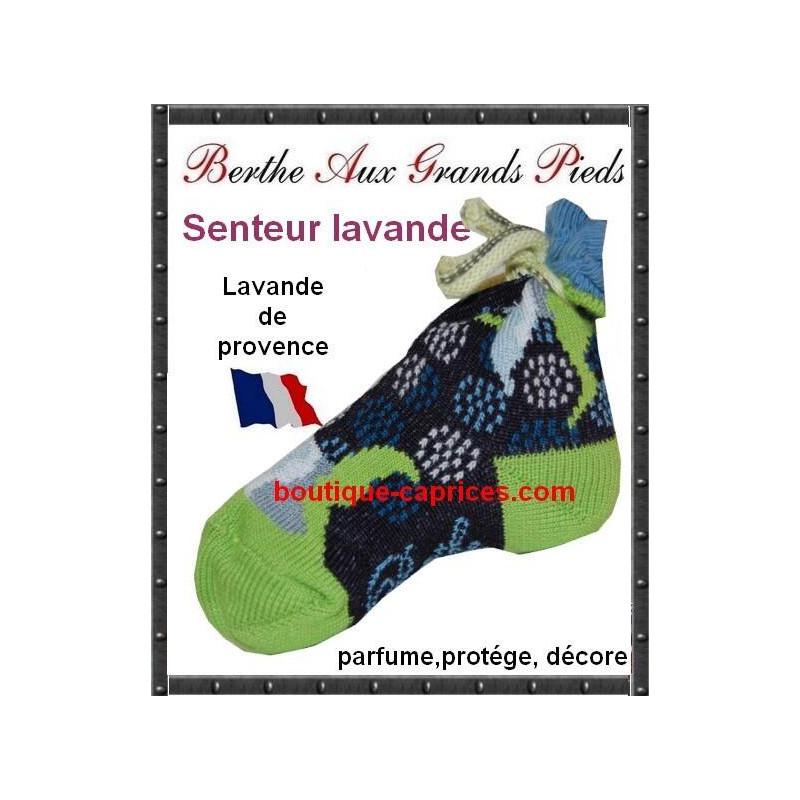 Chaussette lavande flocons de pois