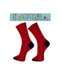 Chaussettes rouges homme fil Bi colores noires
