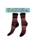 Chaussettes Femme les Petits Caprices rayures roses
