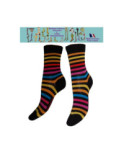 Chaussettes coton Rayures  jaunes bleues les petits caprices