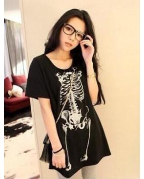 T-Shirt Halloween Squelette