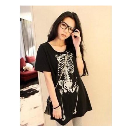 T-Shirt Halloween Squelette