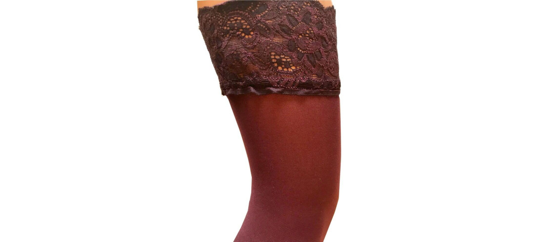 Bas top Bordeau opaque Girardi