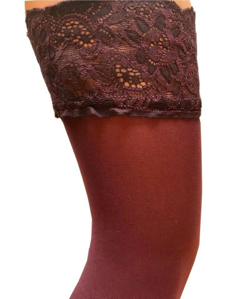 Bas top Bordeau opaque Girardi