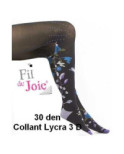 Collant Lycra Fil de joie Fleurs Bleues