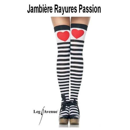 Jambière Rayures Passion noire