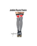 Jambière Rayures Passion noire