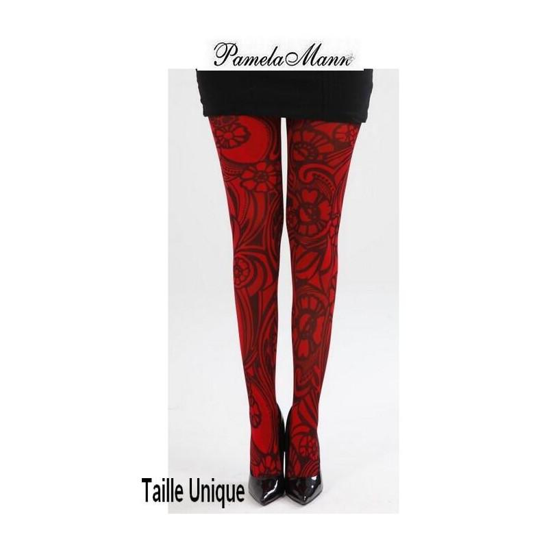 Collant Varrick Rouge Psychédélique Pamela Mann